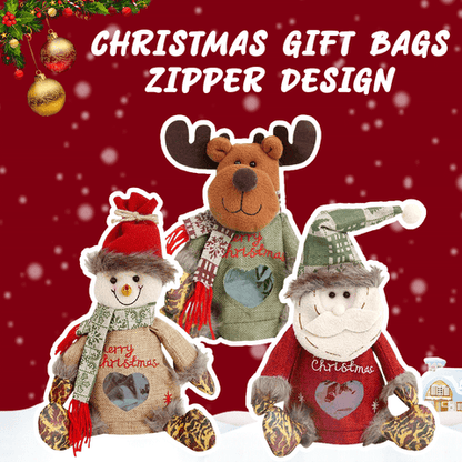 🎄 ACHETEZ 1 - RECEVEZ 2 GRATUITS ! 🎁 Sacs Cadeaux de Noël avec Fermeture Éclair - Réutilisables et Étanches, Parfaits pour Emballer des Jouets ou des Douceurs 📦✨