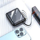 🔋 50% DE RÉDUCTION! ⚡ Batterie Externe Mini 20000mAh à Charge Rapide – Câbles intégrés, compacte & puissante – Idéale pour recharger tous vos appareils en déplacement 📱