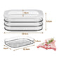 🥗 50% DE RÉDUCTION! 🧊 Boîtes alimentaires 3 étages – Réutilisables, couvercle transparent & gain de place ✨
