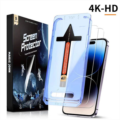 Protecteur d'écran en verre trempé HD / anti-pipe 4k avec installation de l'élimination de la poussière automatique pour Samsung