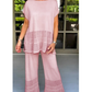 👚 60% DE RÉDUCTION ! 👖 Ensemble 2 pièces femme (haut manches courtes & pantalon) – Tissu respirant, Coupe confortable & Style minimaliste 🛍️