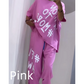 🌸 60% DE RÉDUCTION ! 👚 Costume Deux Pièces Décontracté avec Motif & Encolure Ronde – Nouveautés Été – Tissu Léger, Look Décontracté & Confortable 👖