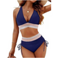 🔥 50% DE RÉDUCTION ! 🩱 Bikini taille haute avec contrôle ventre & patchwork coloré – 6 couleurs, ajustable & ultra flatteur – parfait pour l'été 💕