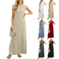 👗 60% DE RÉDUCTION ! ✨ Robe longue ample avec fente – Sans plis, Tissu fluide & Silhouette élégante 💃