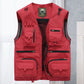 🧥 50% DE RÉDUCTION! 🌬️ Gilet Cargo Respirant en Mesh avec Fermeture Éclair – Léger, Fonctionnel & Idéal Pour Les Activités de Plein Air 🏞️