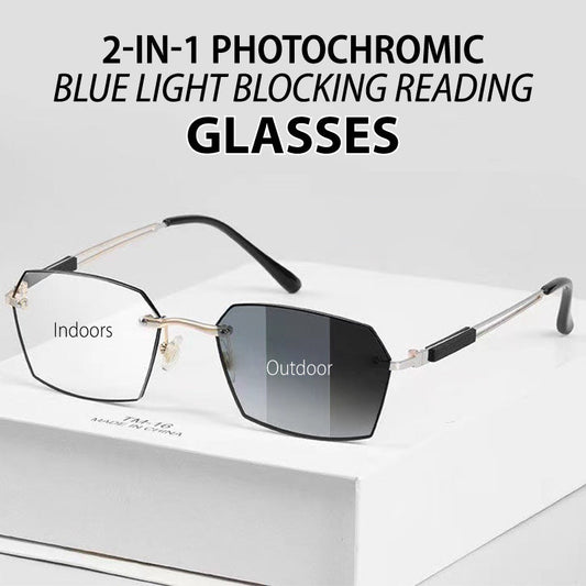 🏆 50% de réduction✨ Lunettes de Lecture Photochromiques 2-en-1 – Correction + Anti-Lumière Bleue, Confort Optimal 👓📦