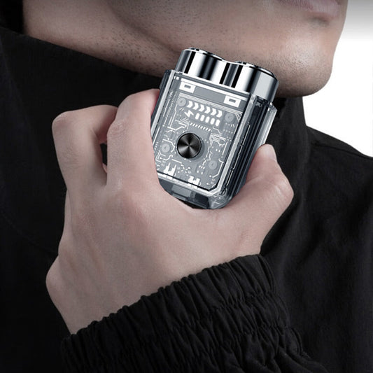 🎁 HOT SALE - 😍 Mini rasoir électrique transparent à double tête magnétique