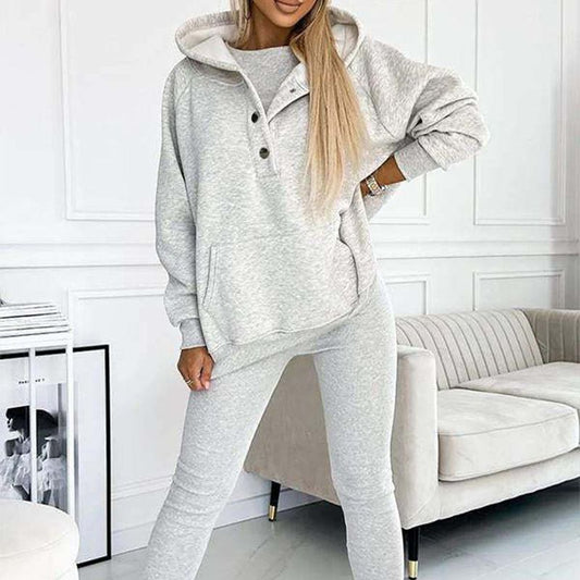 👚 60% DE RÉDUCTION ! 🏃‍♀️ Ensemble Sport 3 pièces Femme (Pull Capuche + Gilet + Pantalon) - Confortable et Tendance pour Quotidien ou Sport 2025 ✨📦