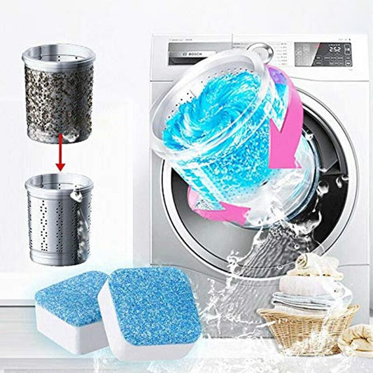 🧼 ACHETEZ 2, OFFERT 1 ! 🌸 Comprimés Effervescents Nettoyants pour Lave-Linge – Élimine les Résidus, Désodorise & Entretien Facile ✨