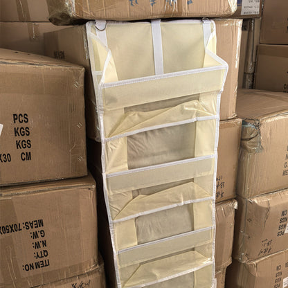 🗄️ 60% DE RÉDUCTION ! 🧺 Organisateur Suspendu à 5 Étagères – Grande Capacité, Gain de Place & Polyvalent pour Placard ✨