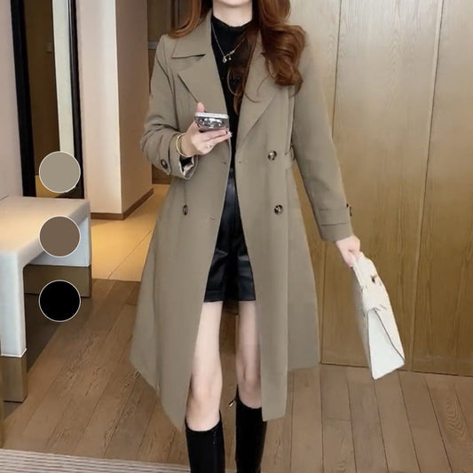 ❄️Winter-Specials❄️Elegant Women's Plush-Lined High-Grade Trench Coat✨