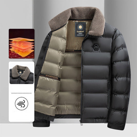 🧥 60% DE RÉDUCTION ! ❄️ Veste Homme Imperméable et Chaude - Revers en Coton et Rembourrage Doudoune, Parfaite pour l'Hiver Urbain 🏙️📦