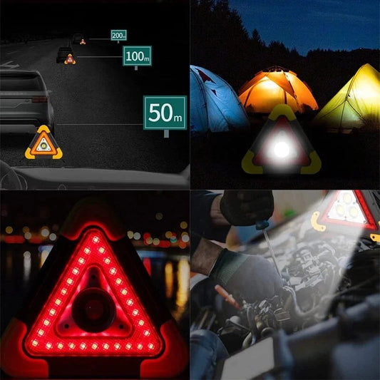 🆘 49% DE RÉDUCTION! ✨ Lampe de Signalisation d'Urgence Solaire 3-en-1 - Fonction Flash/Strobe/Stable avec Aimant et Griffes pour Sécurité Routière 🚗☀️