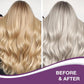 Masque capillaire à la kératine violette : fixe la couleur et neutralise les tons cuivrés et jaunes pour les cheveux blonds, gris argentés et méchés.