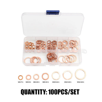 🔧 50% DE RÉDUCTION! ⚙️ Rondelles plates en cuivre – 100/200 pièces, robustes & polyvalentes ✨