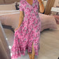 👗 60% DE RÉDUCTION ! 💃 Robe Longue à Col en V Imprimée – Coupe Élégante, Tissu Confortable & Style Polyvalent ✨