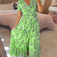 👗 60% DE RÉDUCTION ! 💃 Robe Longue à Col en V Imprimée – Coupe Élégante, Tissu Confortable & Style Polyvalent ✨