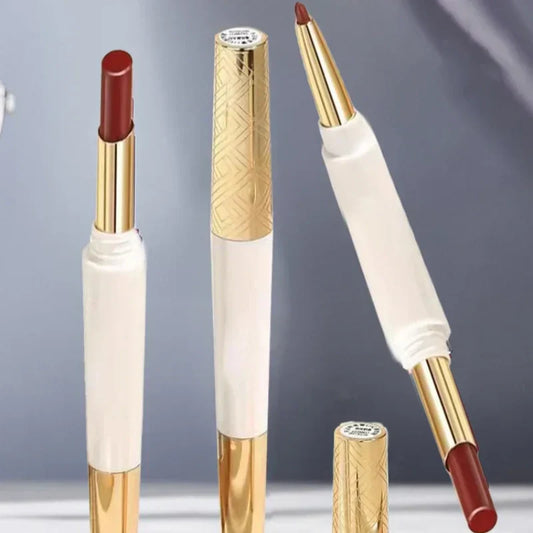 🎁 Achetez 1, obtenez 1 gratuit ! 💄✨ Rouge à lèvres et crayon à lèvres 2 en 1 résistants à l’eau 💋🎉
