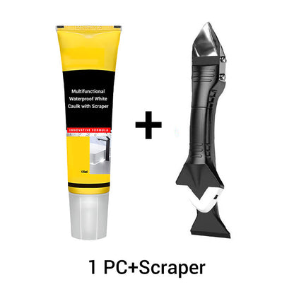 🛠️ ACHETEZ 2, OFFERT 1 ! 🧴 Mastic blanc multifonctionnel imperméable – Étanchéité durable, Grattoir inclus & Facile à appliquer 💧