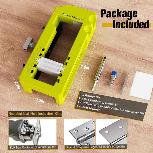 🚪 50% DE RÉDUCTION ! ⏰ Kit de Gabarits pour Charnières de Porte – Dernières Heures – Percage Précis, Installation Facile & Réutilisable 🔧