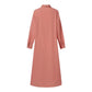 👗 50% DE RÉDUCTION 👔 Robe chemise maxi femme – Col revers, manches longues & coupe ample – Fluide, élégante & parfaite pour un look chic au quotidien ou au bureau 🌸