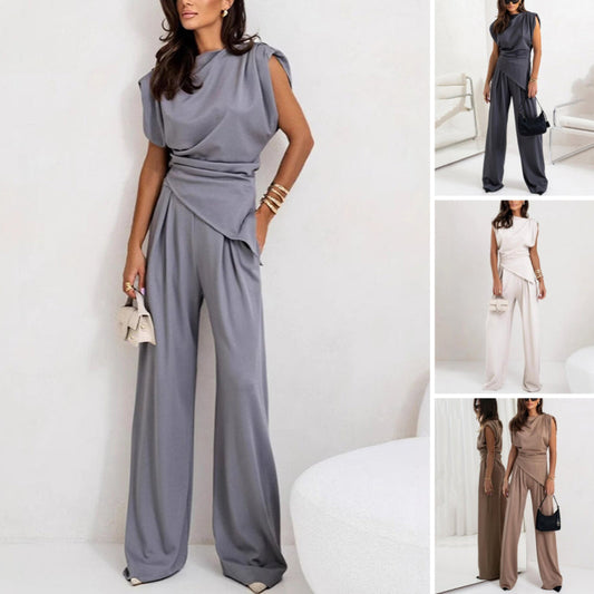 🎁 Vente chaude 49% de réduction 🔥Ensemble deux pièces élégant de couleur unie pour femmes ✈️ Livraison gratuite