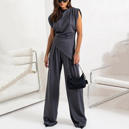 🎁 Vente chaude 49% de réduction 🔥Ensemble deux pièces élégant de couleur unie pour femmes ✈️ Livraison gratuite