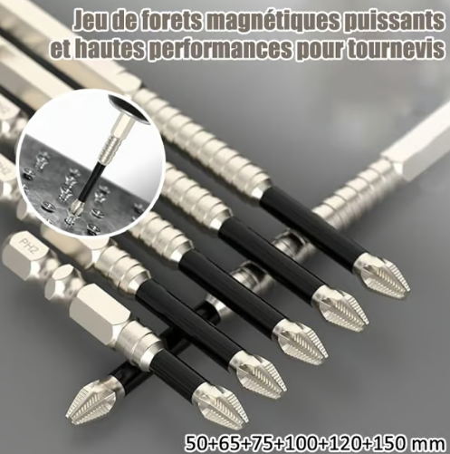 🔥 Plus vous achetez, plus vous économisez ! 🚀 🔥 Jeu d’embouts de perceuse à vis magnétique haute performance 🔩