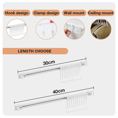🧺 50% DE RÉDUCTION! 🛠️ Crochet pour rail coulissant – Sans perçage & réglable ✨