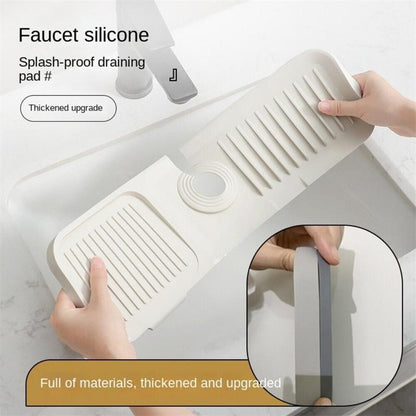 🚰 50% DE RÉDUCTION! 💧 Tapis anti‑éclaboussures – Silicone, absorbant & lavable – Protège votre évier 🧼