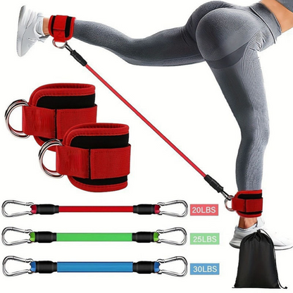 🏋️‍♀️ -50 % DE RÉDUCTION 🔥 Bandes de résistance élastiques pour chevilles – Antidérapantes, réglables & parfaites pour le fitness et la rééducation 🦵