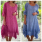 🌼 Robe pour femme de couleur unie élégante à col rond et à la coupe ample.🌼50% DE RÉDUCTION