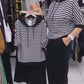💥Dernier jour 50% de réduction💥Ensemble pour femme composé d'un haut rayé et d'un pantalon uni