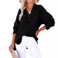 👚 60% DE RÉDUCTION ! 🌷 Chemisiers Décontractés à Manches Longues & Col en V pour Femmes – Coupe Oversized, Tissu Doux & Look Quotidien 🍃