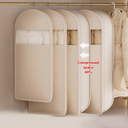 🚪 50% DE RÉDUCTION ! 🧳 Organiseur de Garde-Robe Suspendu – Auto-Compressant, Gain de Place & Avec Fermeture Éclair ✨