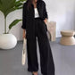 👚 60% DE RÉDUCTION! 🌸 Ensemble Deux Pièces pour Femme – Chemise Ample & Pantalon Large, Look Décontracté & Confortable au Quotidien 💃