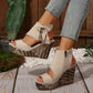 👡 50% DE RÉDUCTION! 🌸 Sandales Compensées à Bout Ouvert & Pompon pour Femme – Style Bohème, Légères & Parfaites Pour Un Look Estival ☀️