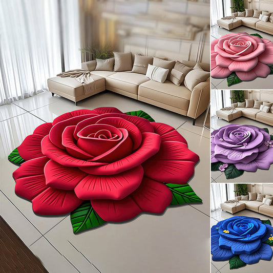 Tapis de sol en peluche florale et en terre de diatomée