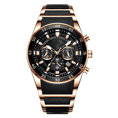 ⌚🔥Montre à quartz multifonctionnelle étanche pour hommes