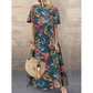 👗 50% DE RÉDUCTION! 🌸 Jupe Longue en Lin de Coton à Imprimé Vintage – Tissu Léger, Look Rétro & Parfaite Pour Les Journées Ensoleillées ☀️