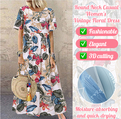 👗 50% DE RÉDUCTION! 🌸 Jupe Longue en Lin de Coton à Imprimé Vintage – Tissu Léger, Look Rétro & Parfaite Pour Les Journées Ensoleillées ☀️