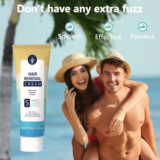 Crème dépilatoire sans douleur pour le corps entier pour les hommes et les femmes - respectueuse de la peau pour toutes les zones