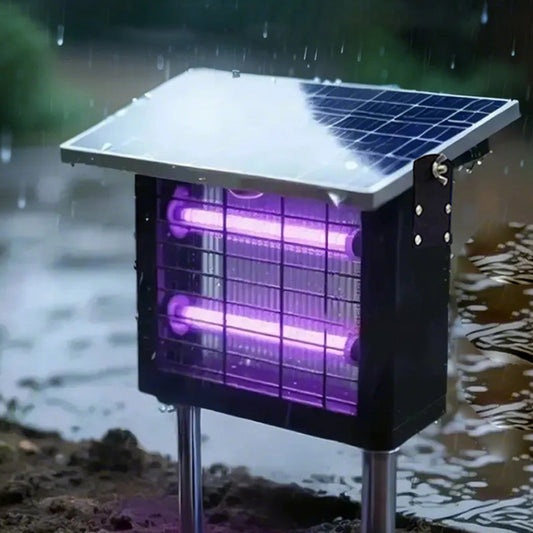 🦟 50% DE RÉDUCTION! ☀️ Destructeur d'Insectes Solaire Haute Puissance 3500V – Intérieur/Extérieur, Étanche & Sans Produits Chimiques 🌿