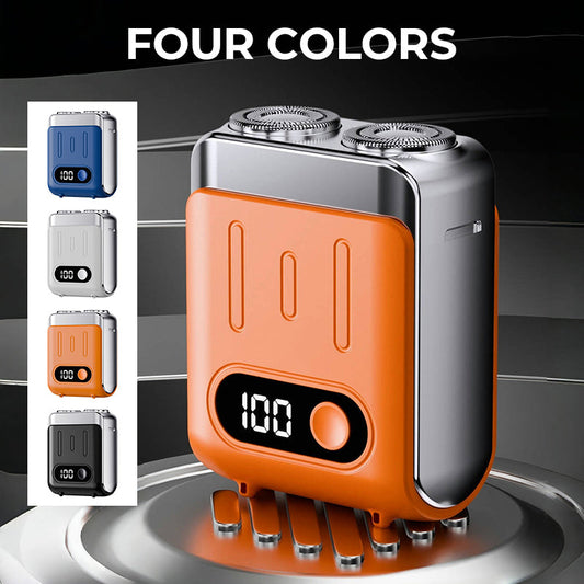 💈 ACHETEZ 3 OBТENEZ 4! ✨ Mini Rasoir Électrique Rotatif pour Hommes - Têtes Flottantes 3D & Utilisation à Sec/Humide pour un Rasage Parfait Partout 🔋🌀