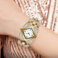 💎55% de réduction ⌚Montre à quartz rétro pour femme avec strass scintillants
