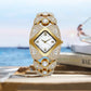 💎55% de réduction ⌚Montre à quartz rétro pour femme avec strass scintillants