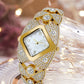 💎55% de réduction ⌚Montre à quartz rétro pour femme avec strass scintillants