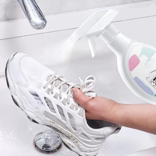 Spray nettoyant portable pour chaussures blanches