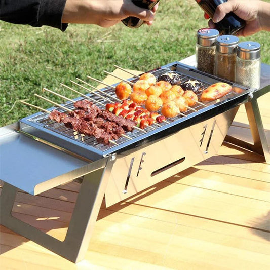 ⏳ Limite de production de 50% 🎁 Gril extérieur pliable en acier inoxydable