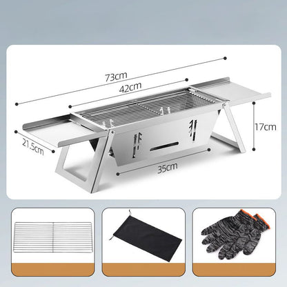 ⏳ Limite de production de 50% 🎁 Gril extérieur pliable en acier inoxydable